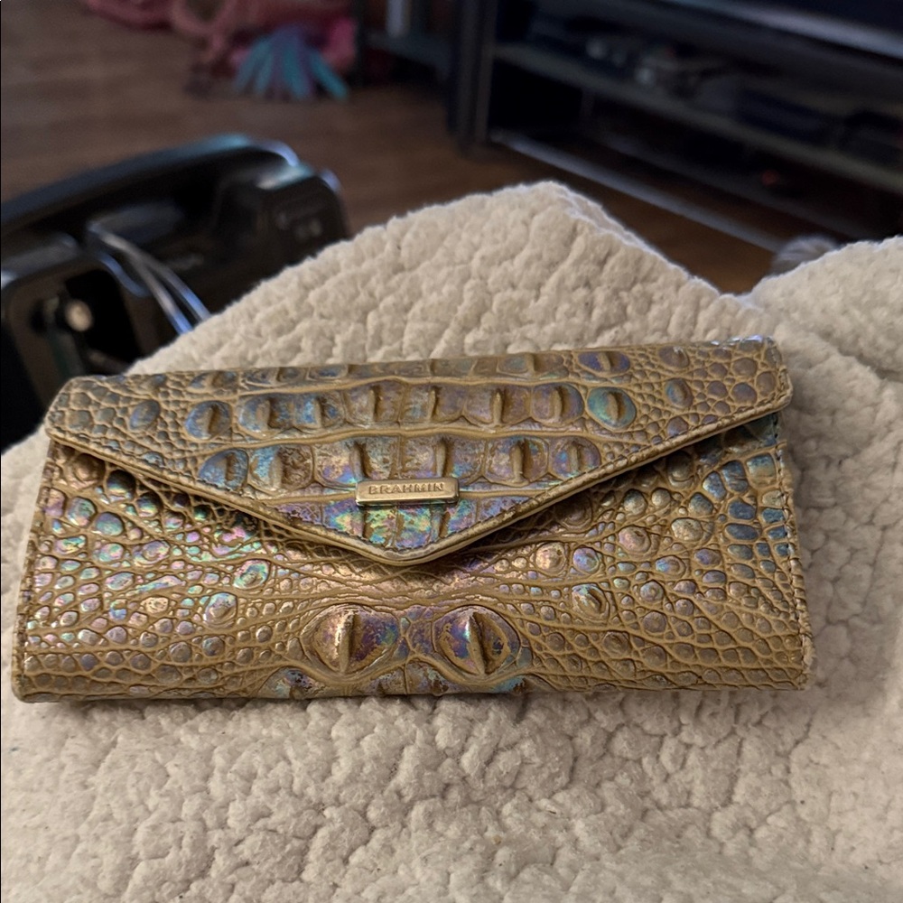 Brahmin Iridescent Gold Veronica Wallet